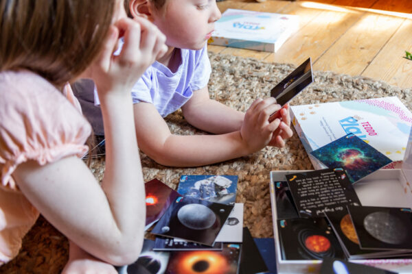 Children learning about Space and Universe